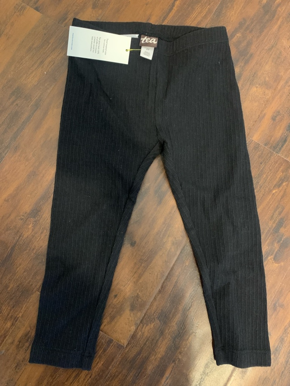 Tea Collection Black Ribbed Leggings - Cozy Knit